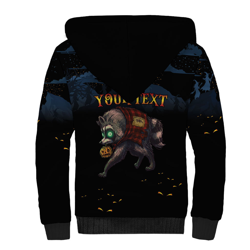 Halloween Raccoon Jimothy Personalized Sherpa Hoodie