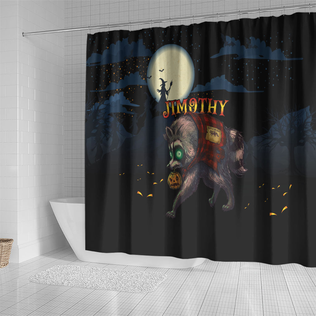 Halloween Raccoon Jimothy Shower Curtain