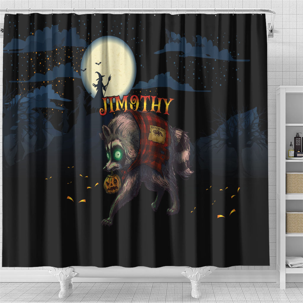 Halloween Raccoon Jimothy Shower Curtain
