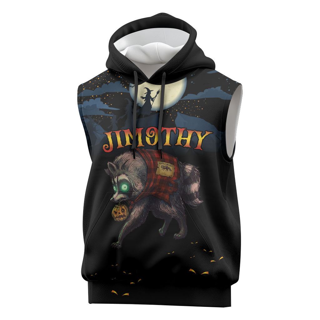 Halloween Raccoon Jimothy Personalized Sleeveless Hoodie