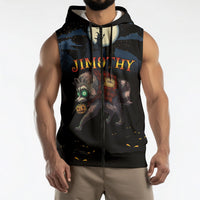 Halloween Raccoon Jimothy Personalized Sleeveless Zip Hoodie