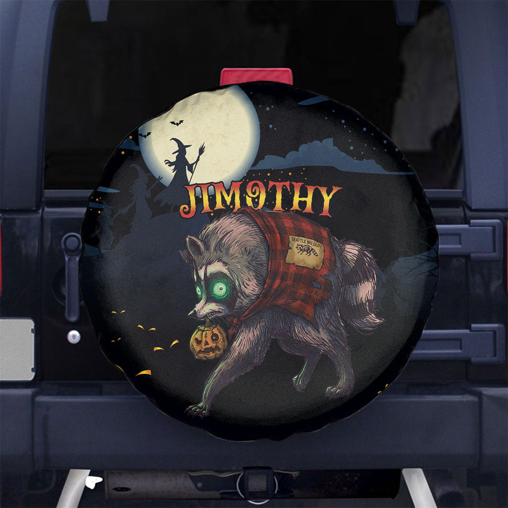 Halloween Raccoon Jimothy Spare Tire Cover