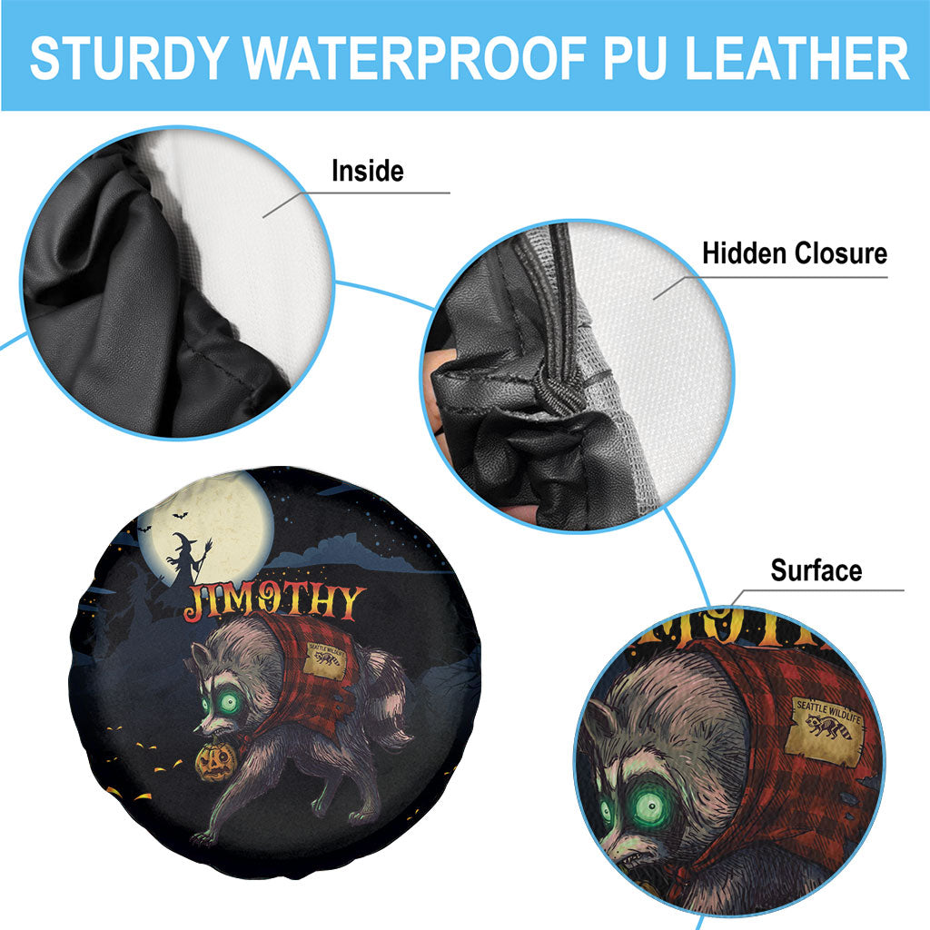 Halloween Raccoon Jimothy Spare Tire Cover