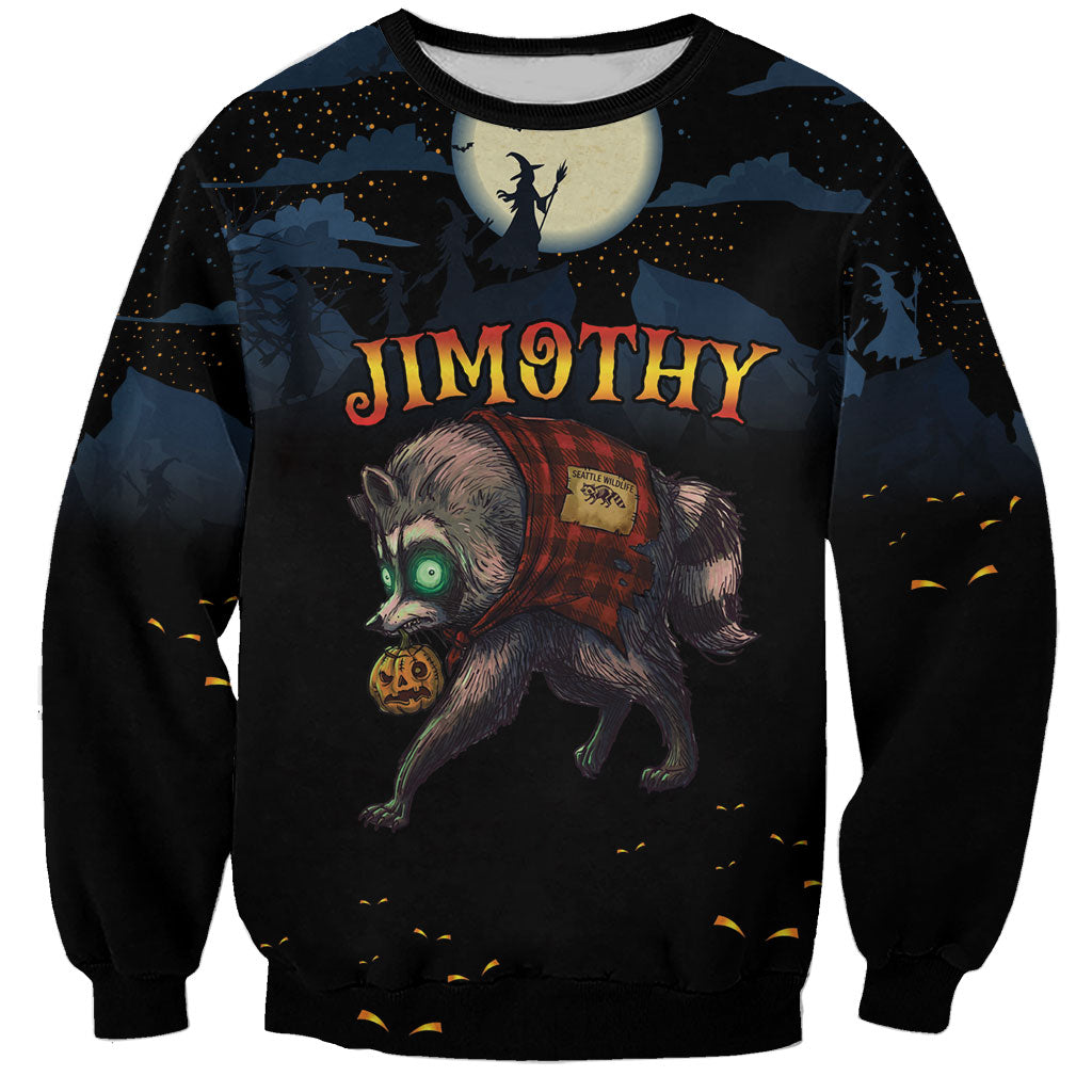 Halloween Raccoon Jimothy Personalized Sweatshirt