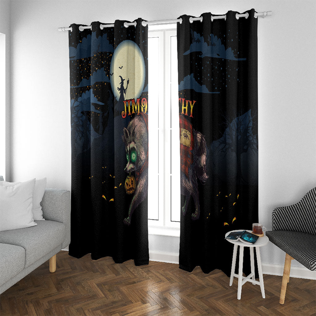 Halloween Raccoon Jimothy Window Curtain