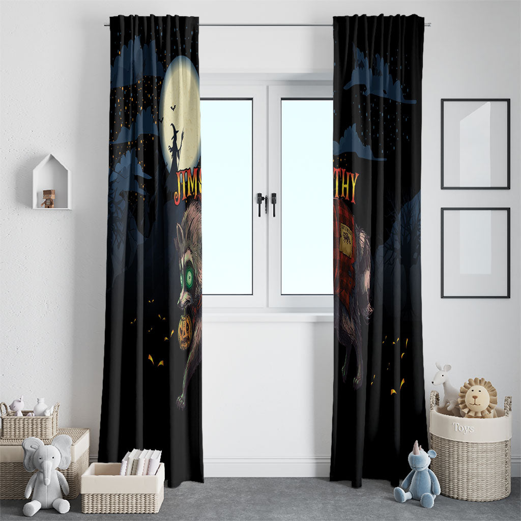 Halloween Raccoon Jimothy Window Curtain