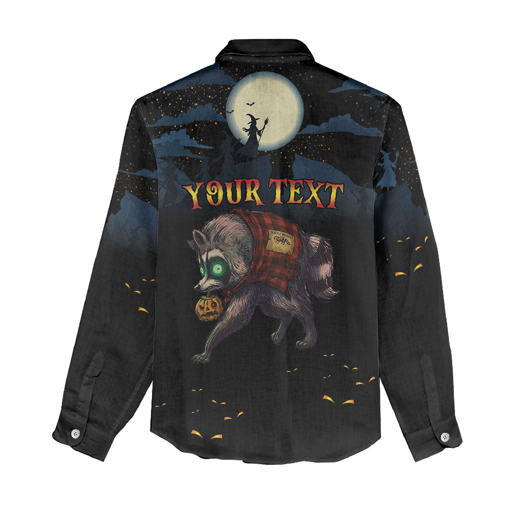 Halloween Raccoon Jimothy Personalized Women Casual Shirt