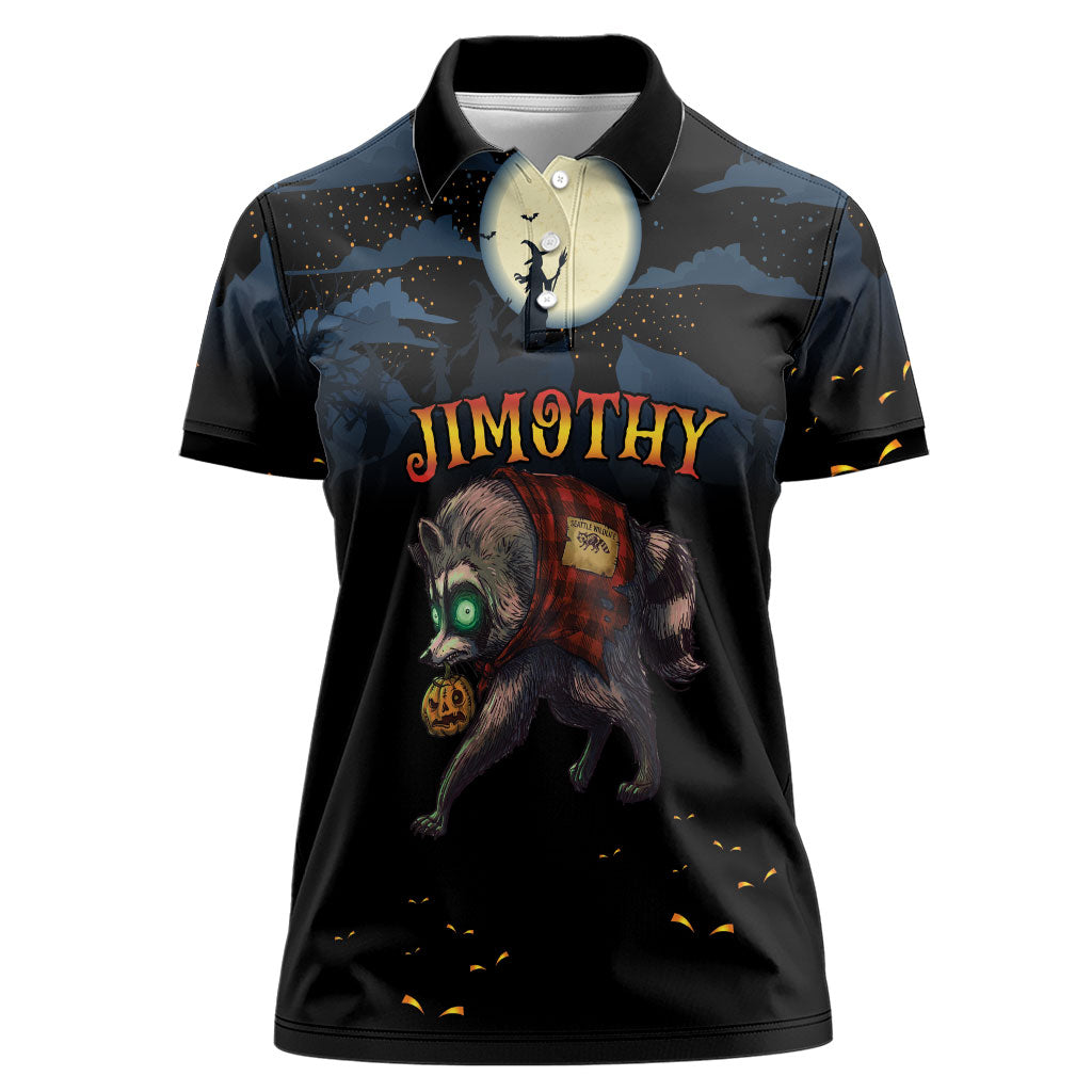 Halloween Raccoon Jimothy Personalized Women Polo Shirt