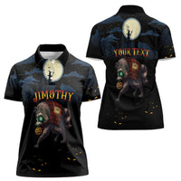 Halloween Raccoon Jimothy Personalized Women Polo Shirt