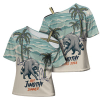 Hot Jimothy Summer Retro Style Cross Shoulder Shirt