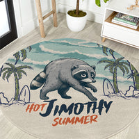 Hot Jimothy Summer Retro Style Round Carpet