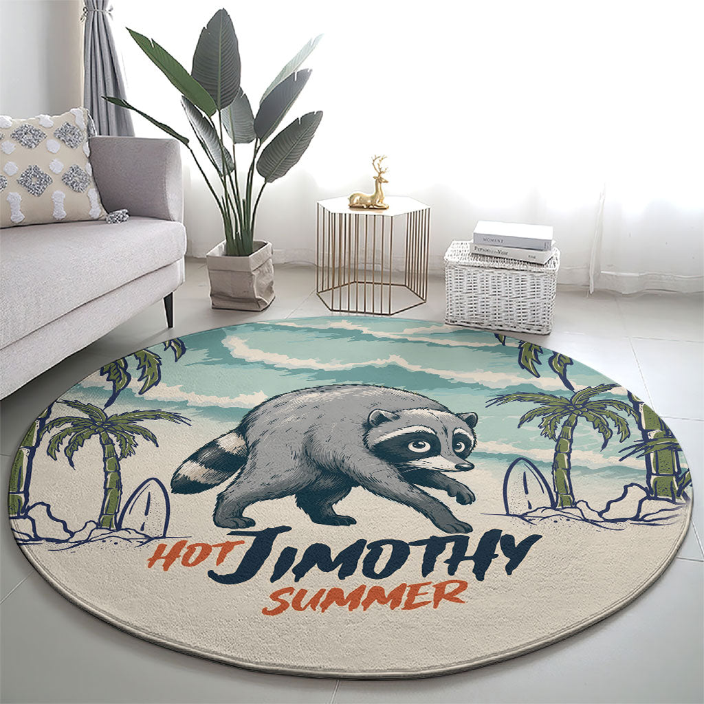 Hot Jimothy Summer Retro Style Round Carpet
