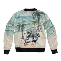 Hot Jimothy Summer Retro Style Sleeve Zip Bomber Jacket