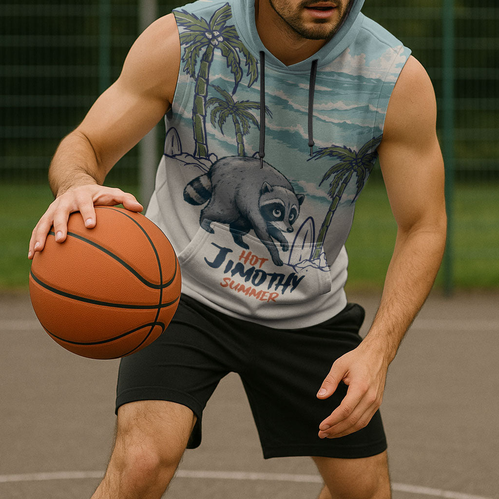 Hot Jimothy Summer Retro Style Sleeveless Hoodie