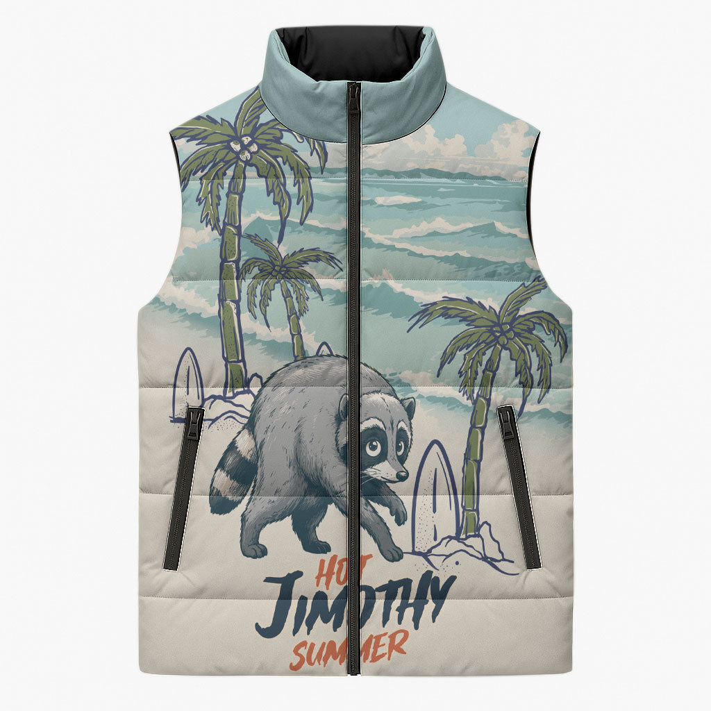 Hot Jimothy Summer Retro Style Sleeveless Puffer Jacket