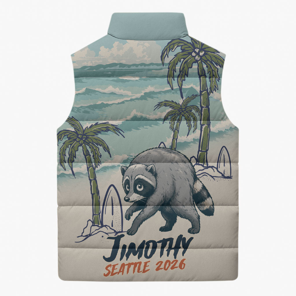 Hot Jimothy Summer Retro Style Sleeveless Puffer Jacket
