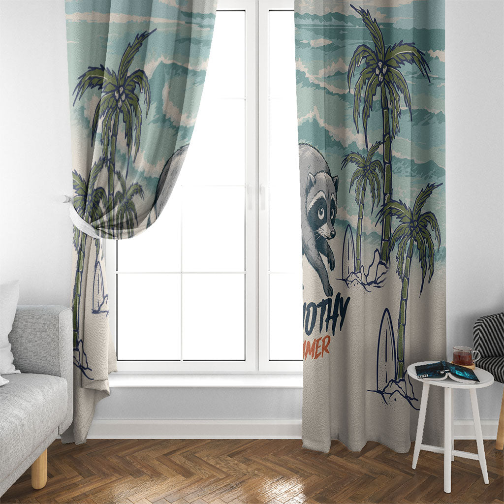 Hot Jimothy Summer Retro Style Window Curtain