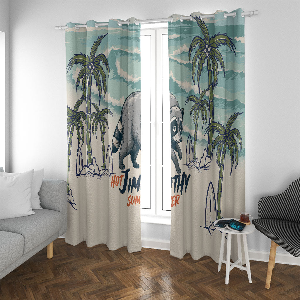 Hot Jimothy Summer Retro Style Window Curtain