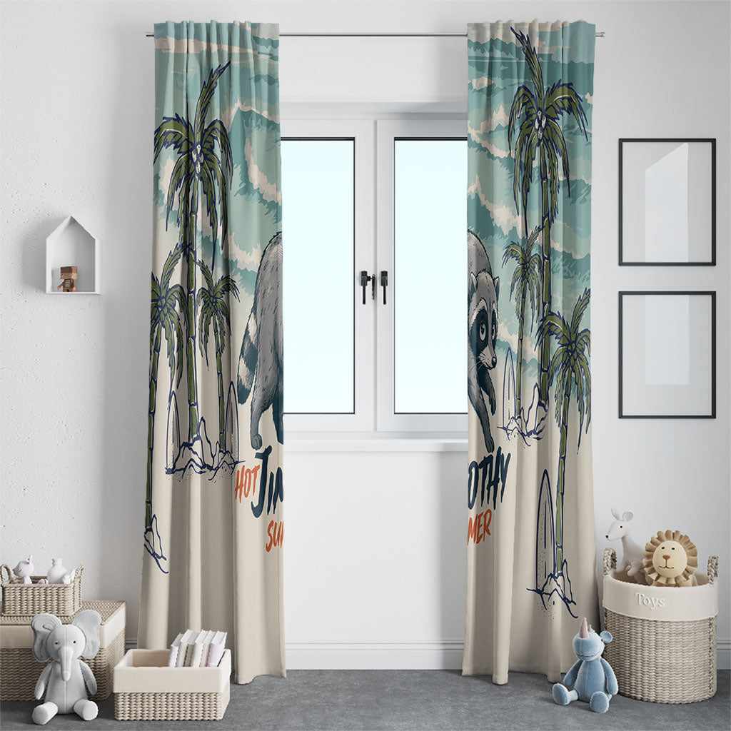 Hot Jimothy Summer Retro Style Window Curtain