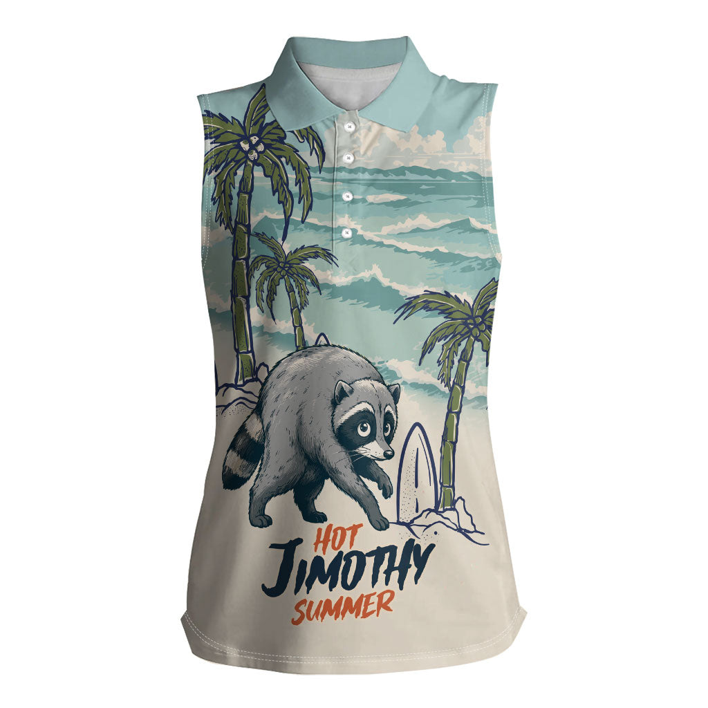 Hot Jimothy Summer Retro Style Women Sleeveless Polo Shirt