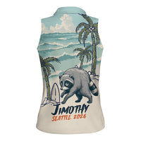 Hot Jimothy Summer Retro Style Women Sleeveless Polo Shirt