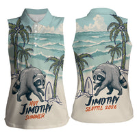 Hot Jimothy Summer Retro Style Women Sleeveless Polo Shirt