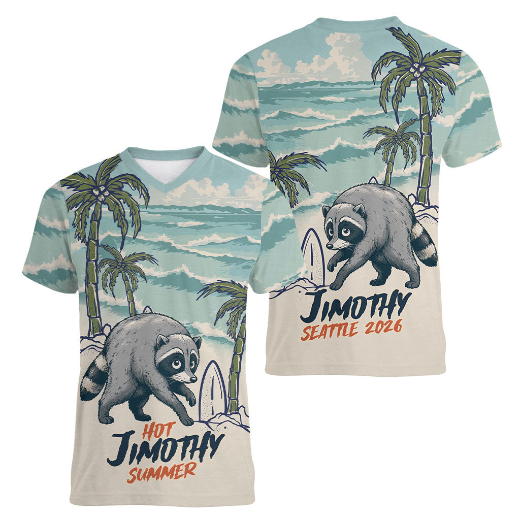 Hot Jimothy Summer Retro Style Women V-Neck T-Shirt