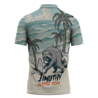 Hot Jimothy Summer Retro Style Zipper Polo Shirt