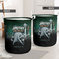 Raccoon Jimothy Runs This City Laundry Basket
