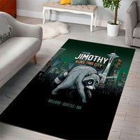 Raccoon Jimothy Runs This City Area Rug