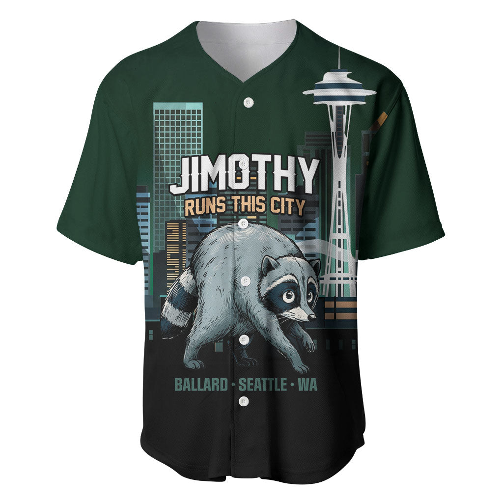 Raccoon Jimothy Runs This City Baseball Jersey