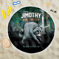 Raccoon Jimothy Runs This City Beach Blanket