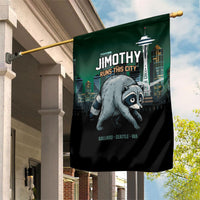 Raccoon Jimothy Runs This City Garden Flag