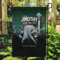 Raccoon Jimothy Runs This City Garden Flag