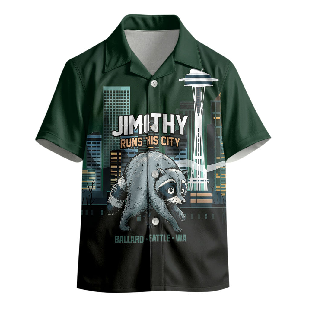 Raccoon Jimothy Runs This City Kid Hawaiian Shirt