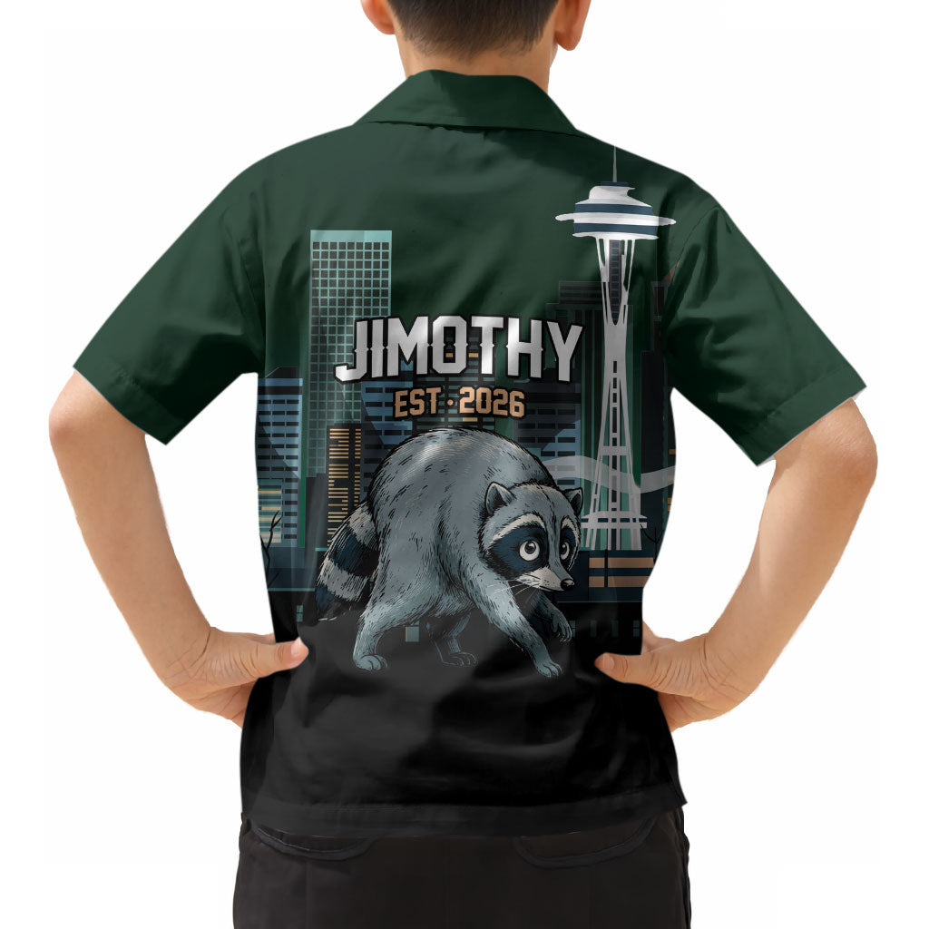 Raccoon Jimothy Runs This City Kid Hawaiian Shirt