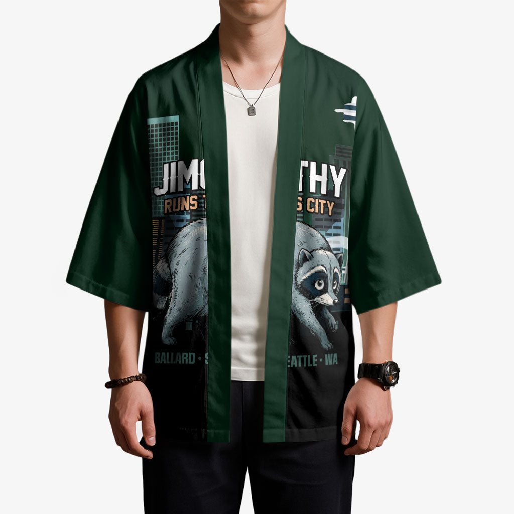 Raccoon Jimothy Runs This City Kimono
