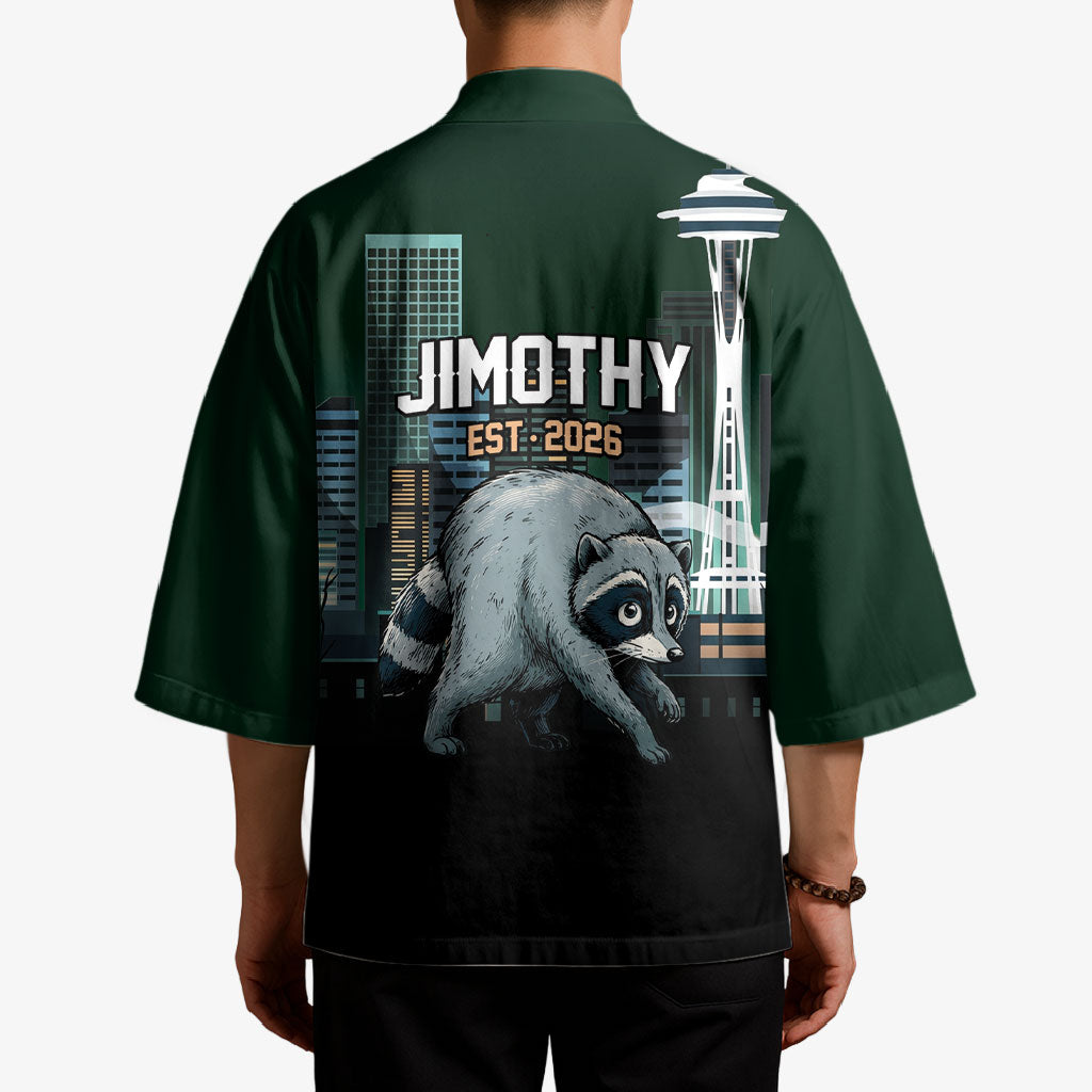 Raccoon Jimothy Runs This City Kimono