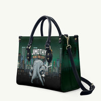 Raccoon Jimothy Runs This City Leather Bag