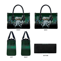 Raccoon Jimothy Runs This City Leather Bag