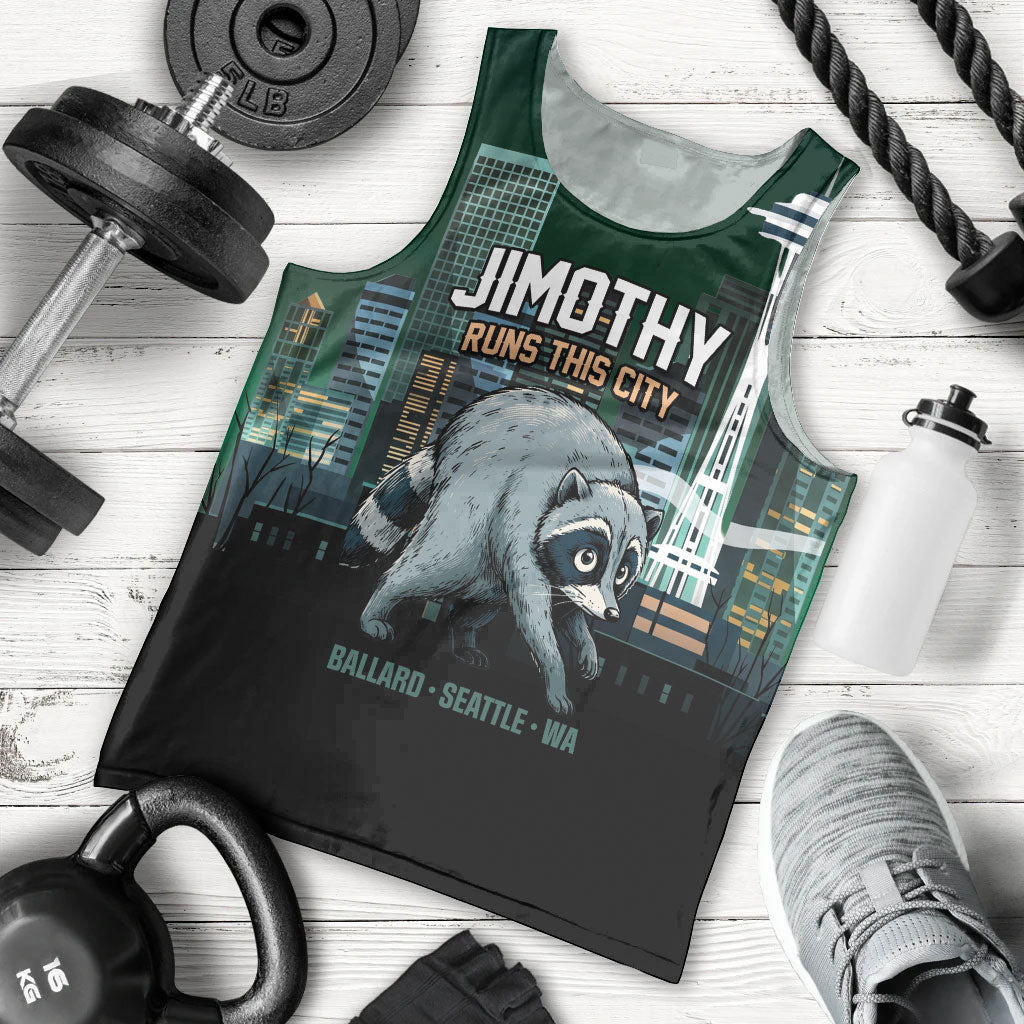 Raccoon Jimothy Runs This City Men Tank Top