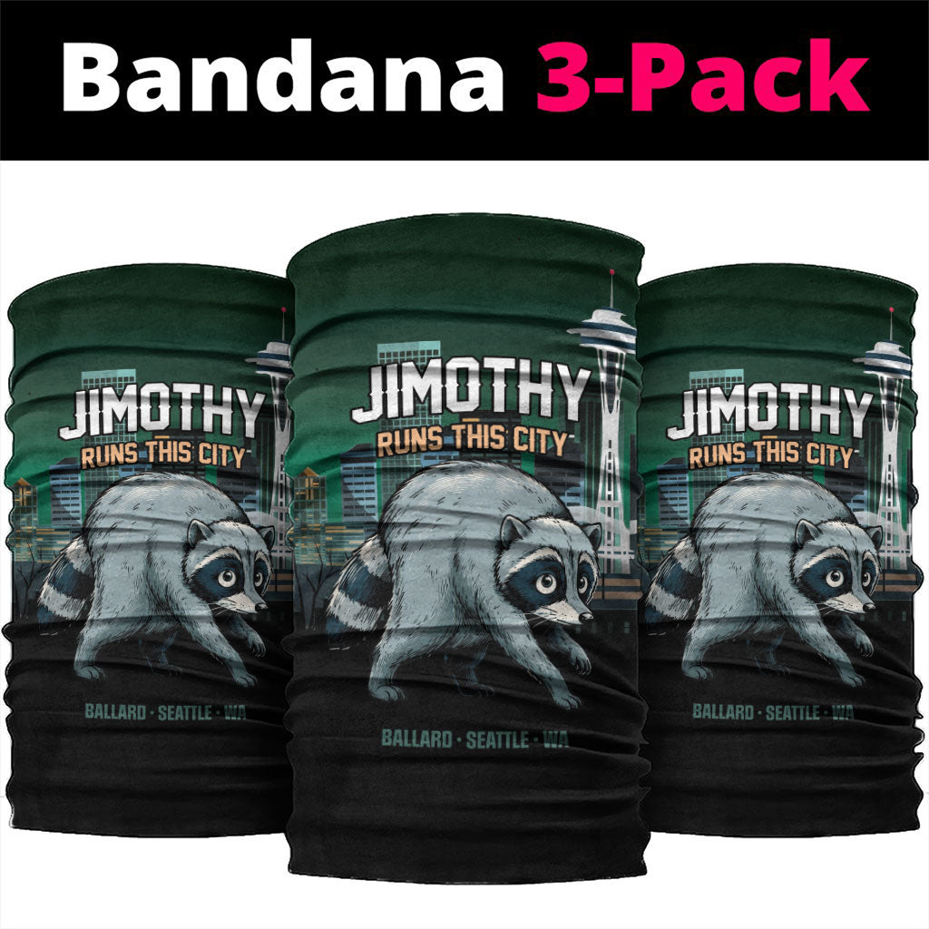 Raccoon Jimothy Runs This City Neck Gaiter
