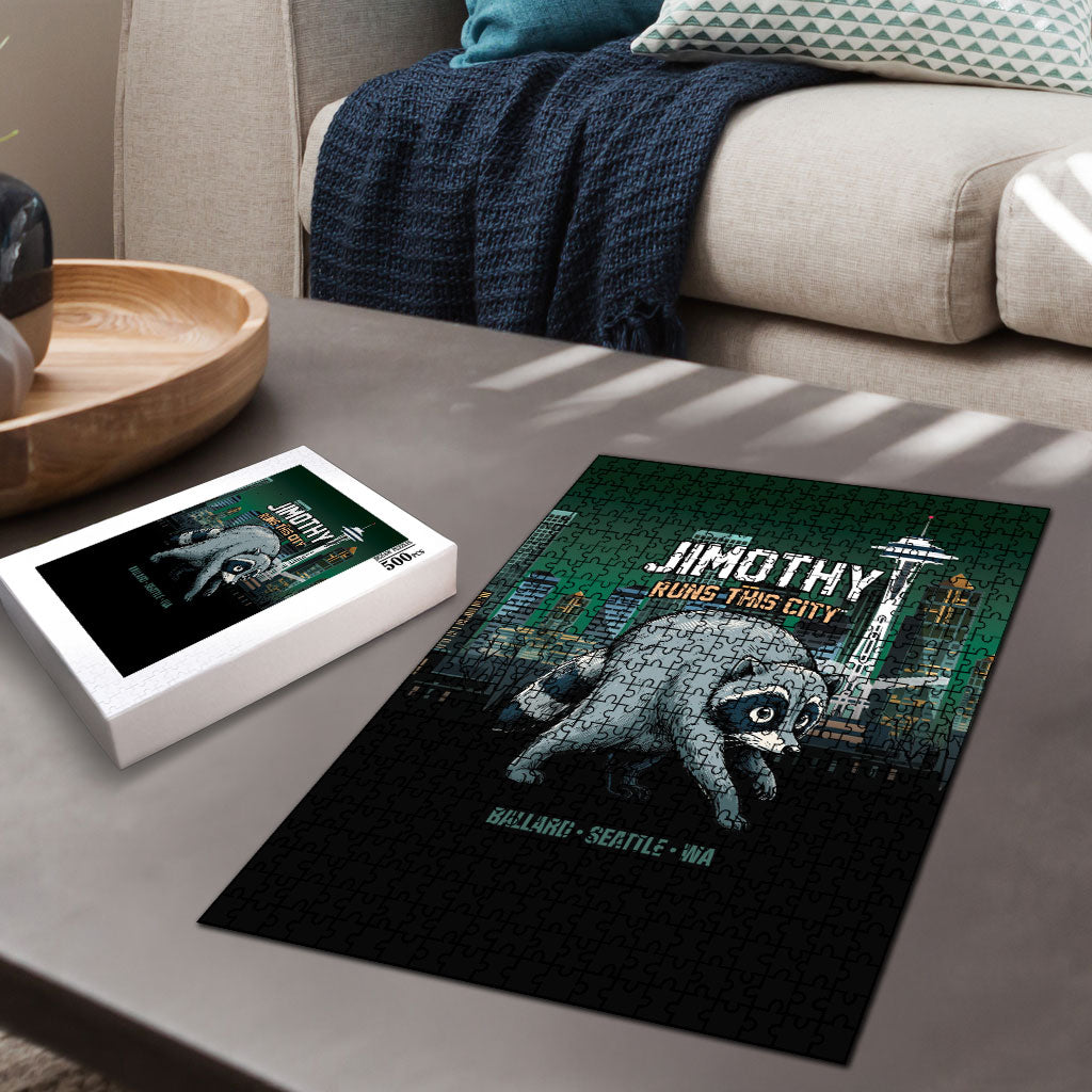 Raccoon Jimothy Runs This City Puzzle