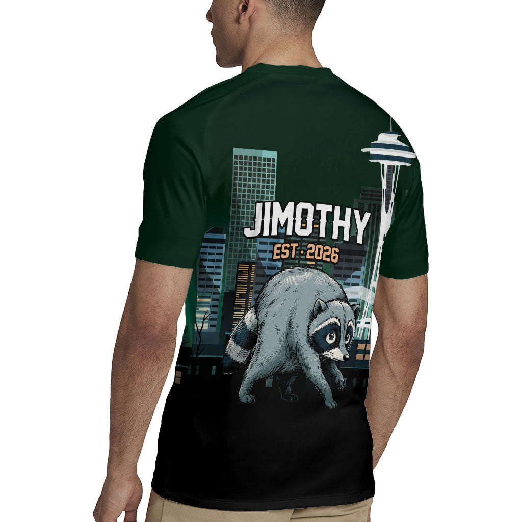 Raccoon Jimothy Runs This City Rugby Jersey