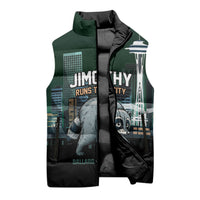 Raccoon Jimothy Runs This City Sleeveless Puffer Jacket