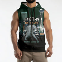 Raccoon Jimothy Runs This City Sleeveless Zip Hoodie