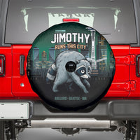 Raccoon Jimothy Runs This City Spare Tire Cover