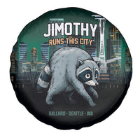 Raccoon Jimothy Runs This City Spare Tire Cover