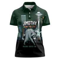Raccoon Jimothy Runs This City Women Polo Shirt