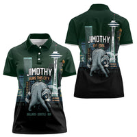 Raccoon Jimothy Runs This City Women Polo Shirt